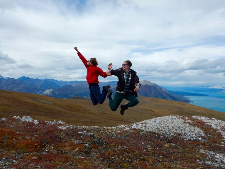 Santeri and Jakob at the top of the plateau. Check out the autumnal tundra colours!